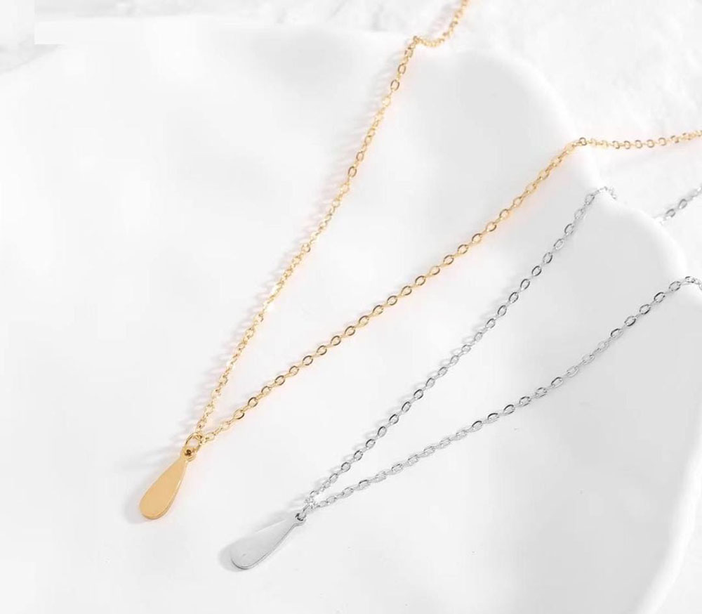 Collar Acero Gota