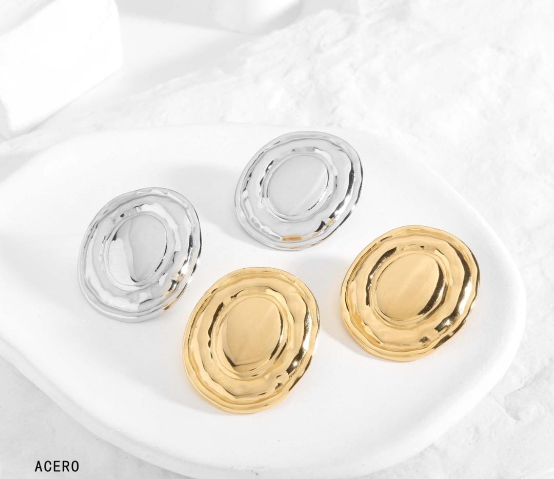 Pendientes Acero Circulares