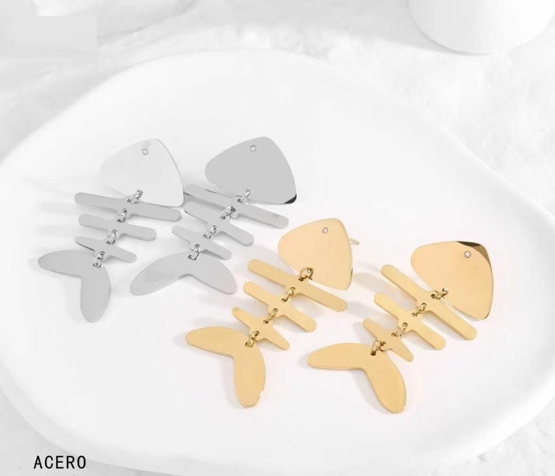 Pendientes Acero Pez