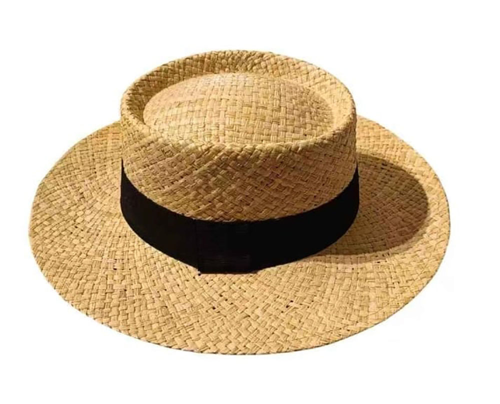 Sombrero Mujer Rafia Cinta Negra